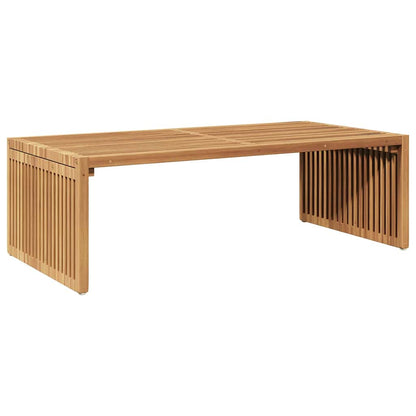 Garden Side Table Brown 110 x 55 x 35.5 cm Solid Teak Wood