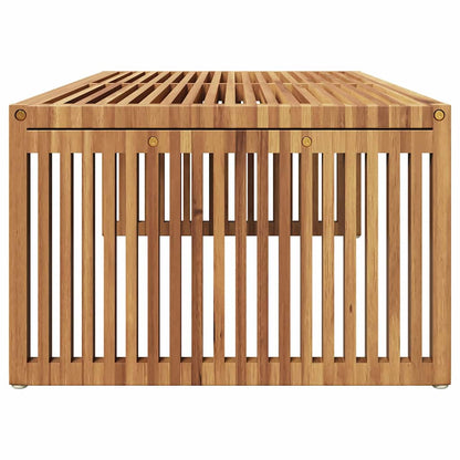 Garden Side Table Brown 110 x 55 x 35.5 cm Solid Teak Wood
