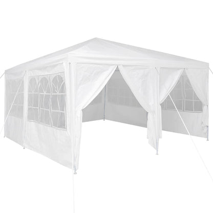 Party Tent White 400 x 400 x 266 cm Polyester and Steel