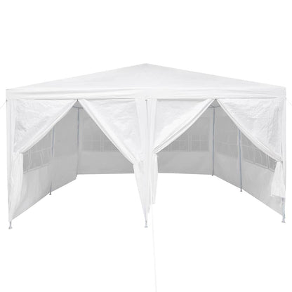 Party Tent White 400 x 400 x 266 cm Polyester and Steel