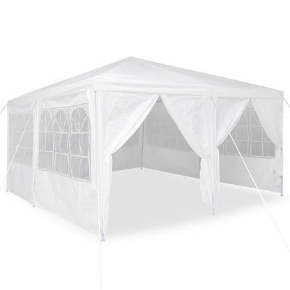 Party Tent White 400 x 400 x 266 cm Polyester and Steel