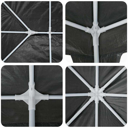 Party Tent Anthracite and White 400 x 400 x 266 cm