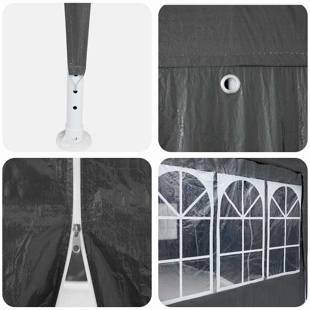 Party Tent Anthracite and White 400 x 400 x 266 cm