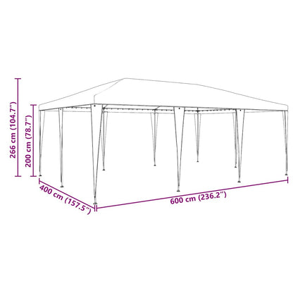 Party Tent Green and White 600 x 400 x 266 cm