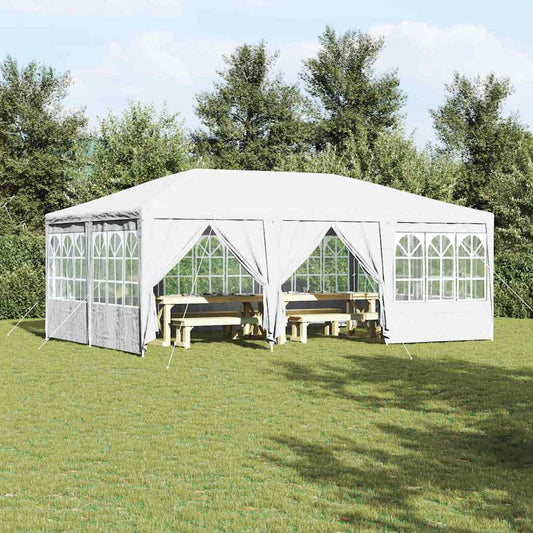 Party Tent White 600 x 400 x 266 cm Polyester and Steel