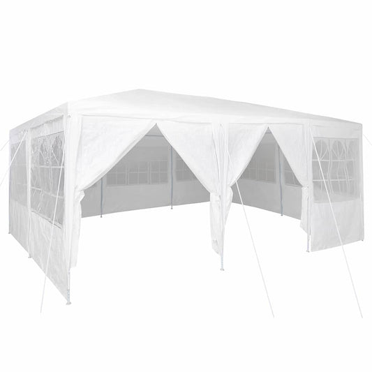 Party Tent White 600 x 400 x 266 cm Polyester and Steel
