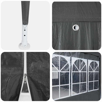 Party Tent Anthracite and White 600 x 400 x 266 cm