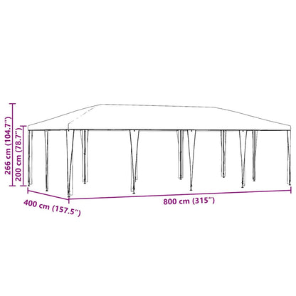 Party Tent Green and White 800 x 400 x 266 cm