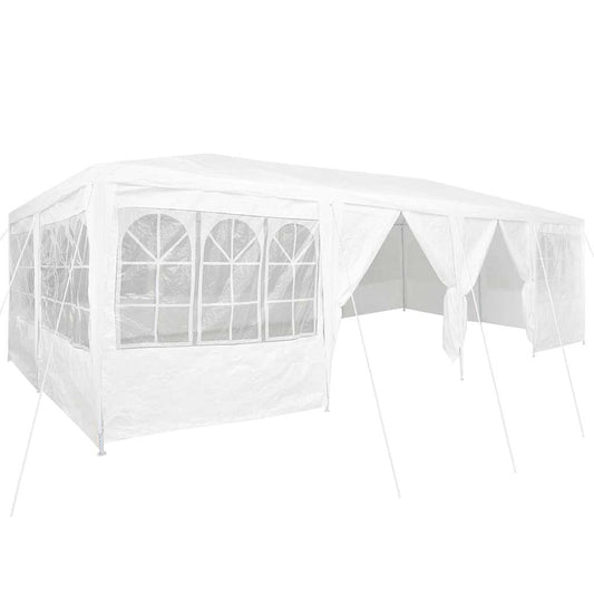 Party Tent White 800 x 400 x 266 cm Polyester and Steel