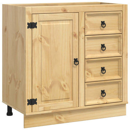 Cabinet SKI Honey Brown 80 x 46 x 81 cm Solid Pine Wood