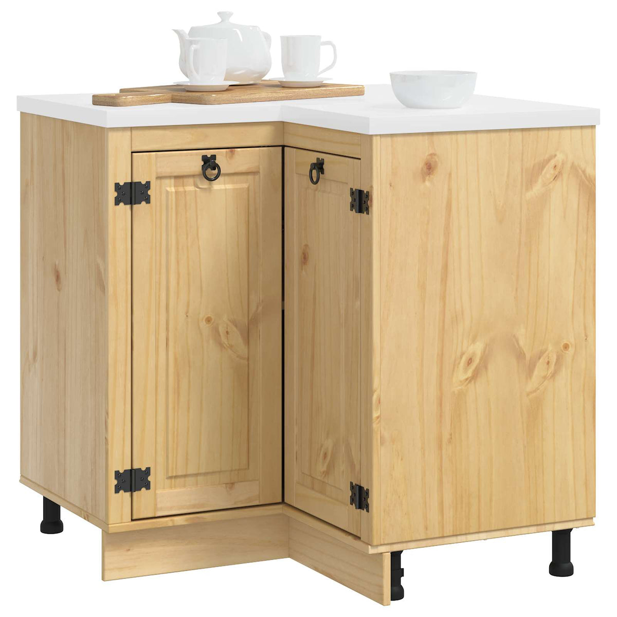 Cabinet SKI Honey Brown 80 x 80 x 81 cm Solid Pine Wood