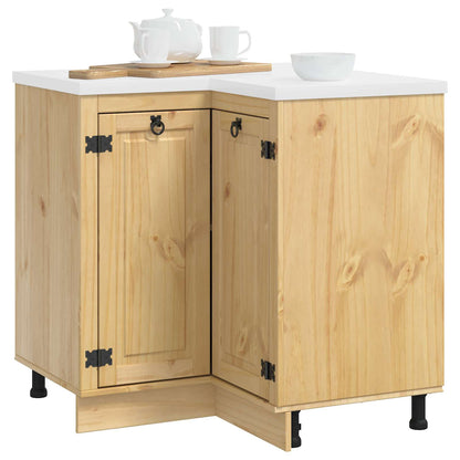Cabinet SKI Honey Brown 80 x 80 x 81 cm Solid Pine Wood