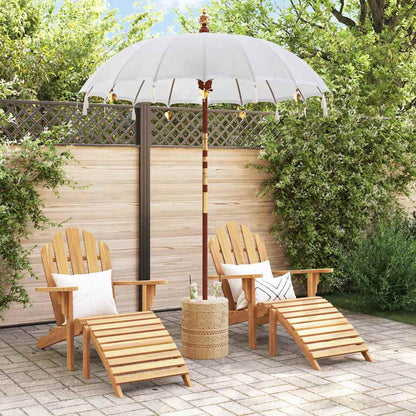 Balinese Parasol Cream (180-190) x 260 cm Cotton and solid wood