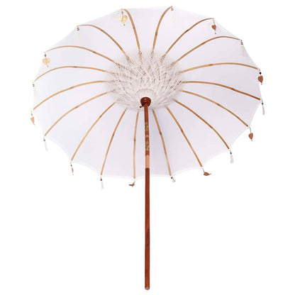 Balinese Parasol Cream (210-220) x 260 cm Cotton and solid wood