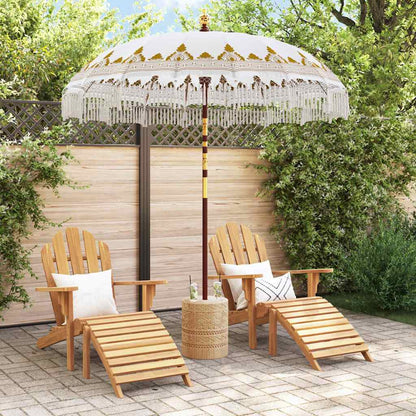 Balinese Parasol Cream (210-220) x 260 cm Cotton and solid wood