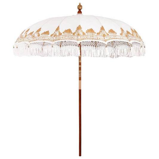 Balinese Parasol Cream (210-220) x 260 cm Cotton and solid wood