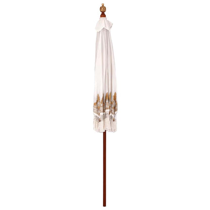 Balinese Parasol Cream (210-220) x 260 cm Cotton and solid wood