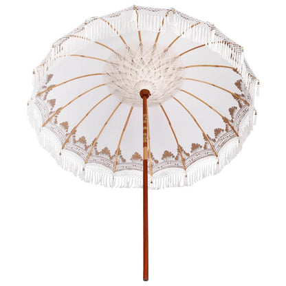 Balinese Parasol Cream (210-220) x 260 cm Cotton and solid wood