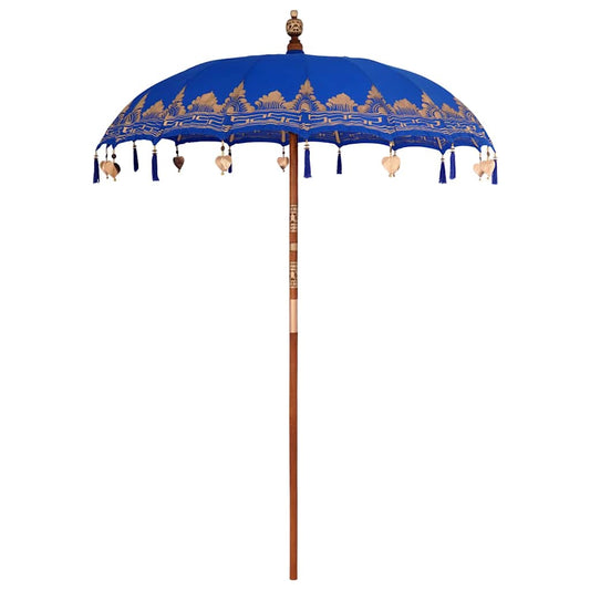 Balinese Parasol Blue (180-190) x 260 cm Cotton and solid wood