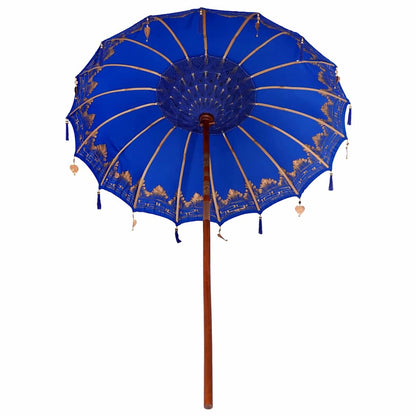 Balinese Parasol Blue (180-190) x 260 cm Cotton and solid wood