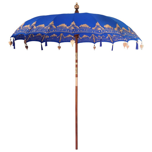 Balinese Parasol Blue (210-220) x 260 cm Cotton and solid wood