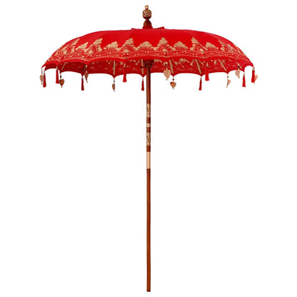 Balinese Parasol Red (180-190) x 260 cm Cotton and solid wood