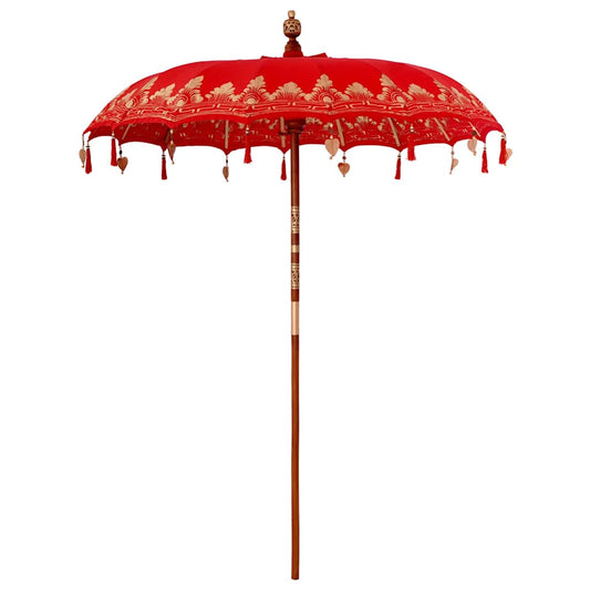 Balinese Parasol Red (180-190) x 260 cm Cotton and solid wood