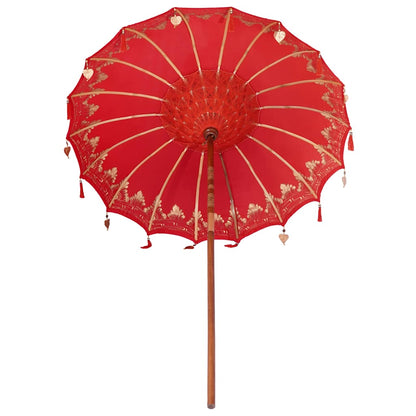 Balinese Parasol Red (180-190) x 260 cm Cotton and solid wood