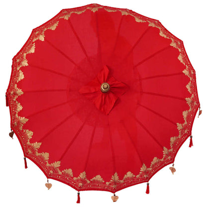 Balinese Parasol Red (180-190) x 260 cm Cotton and solid wood