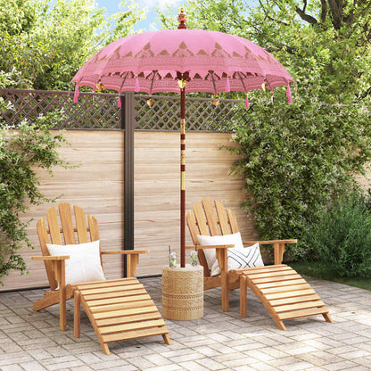 Balinese Parasol Pink (180-190) x 260 cm Cotton and solid wood