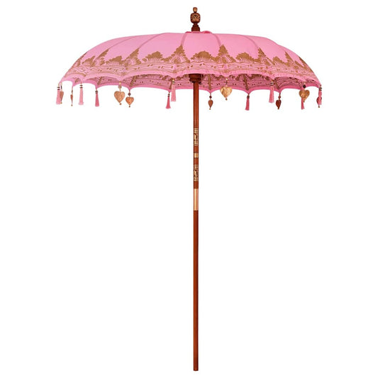 Balinese Parasol Pink (180-190) x 260 cm Cotton and solid wood