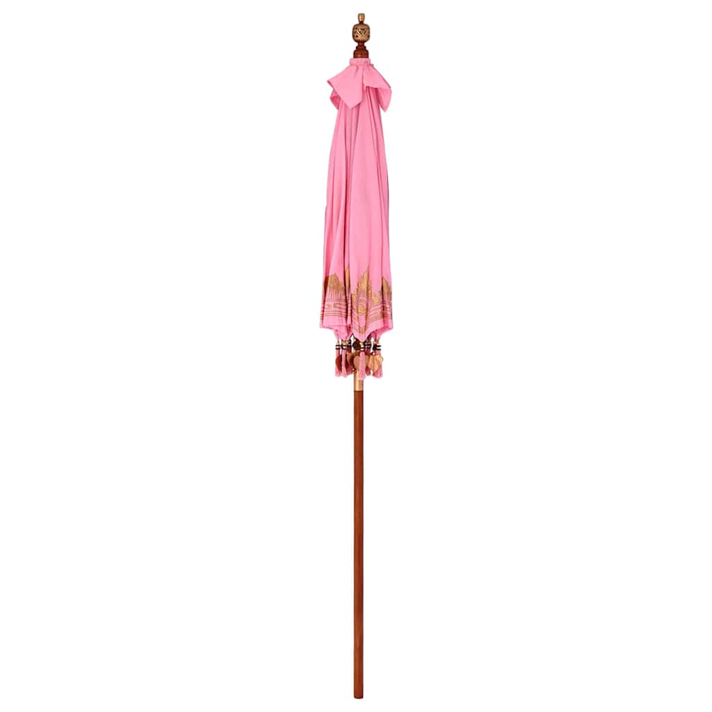 Balinese Parasol Pink (180-190) x 260 cm Cotton and solid wood