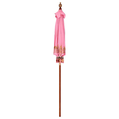 Balinese Parasol Pink (180-190) x 260 cm Cotton and solid wood
