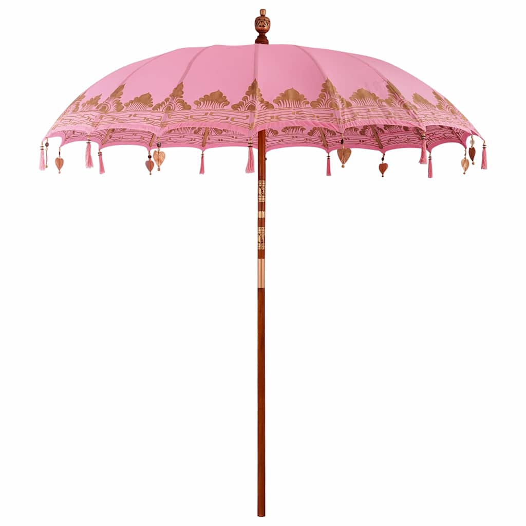 Balinese Parasol Pink 215 x 215 x 260 cm Cotton and Wood