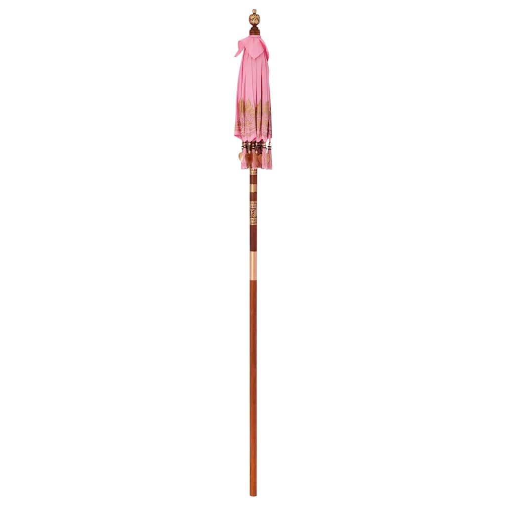 Balinese Parasol Pink (90-100) x 260 cm Cotton and solid wood