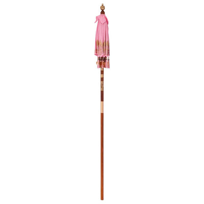 Balinese Parasol Pink (90-100) x 260 cm Cotton and solid wood