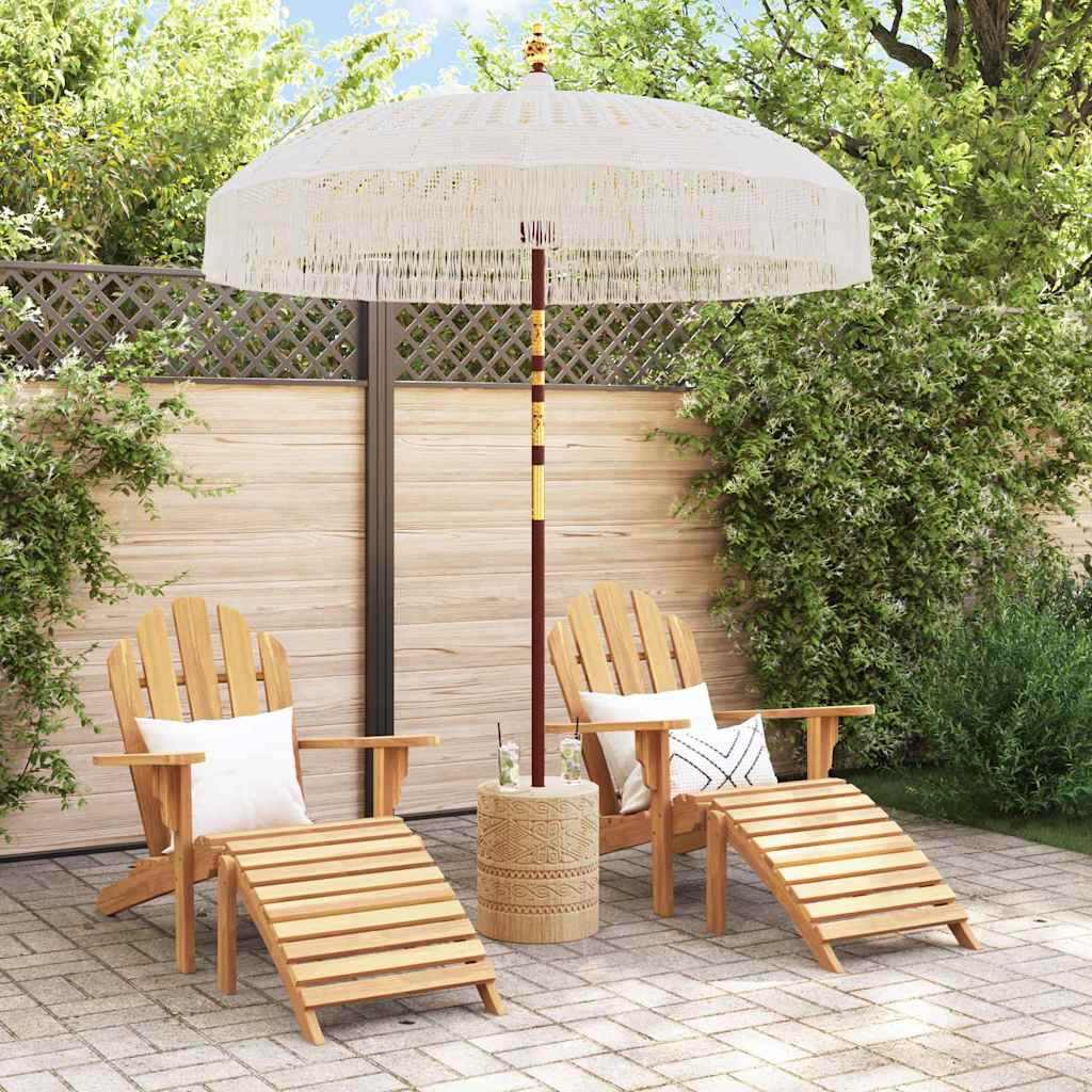 Macrame Parasol Cream 190 x 190 x 260 cm