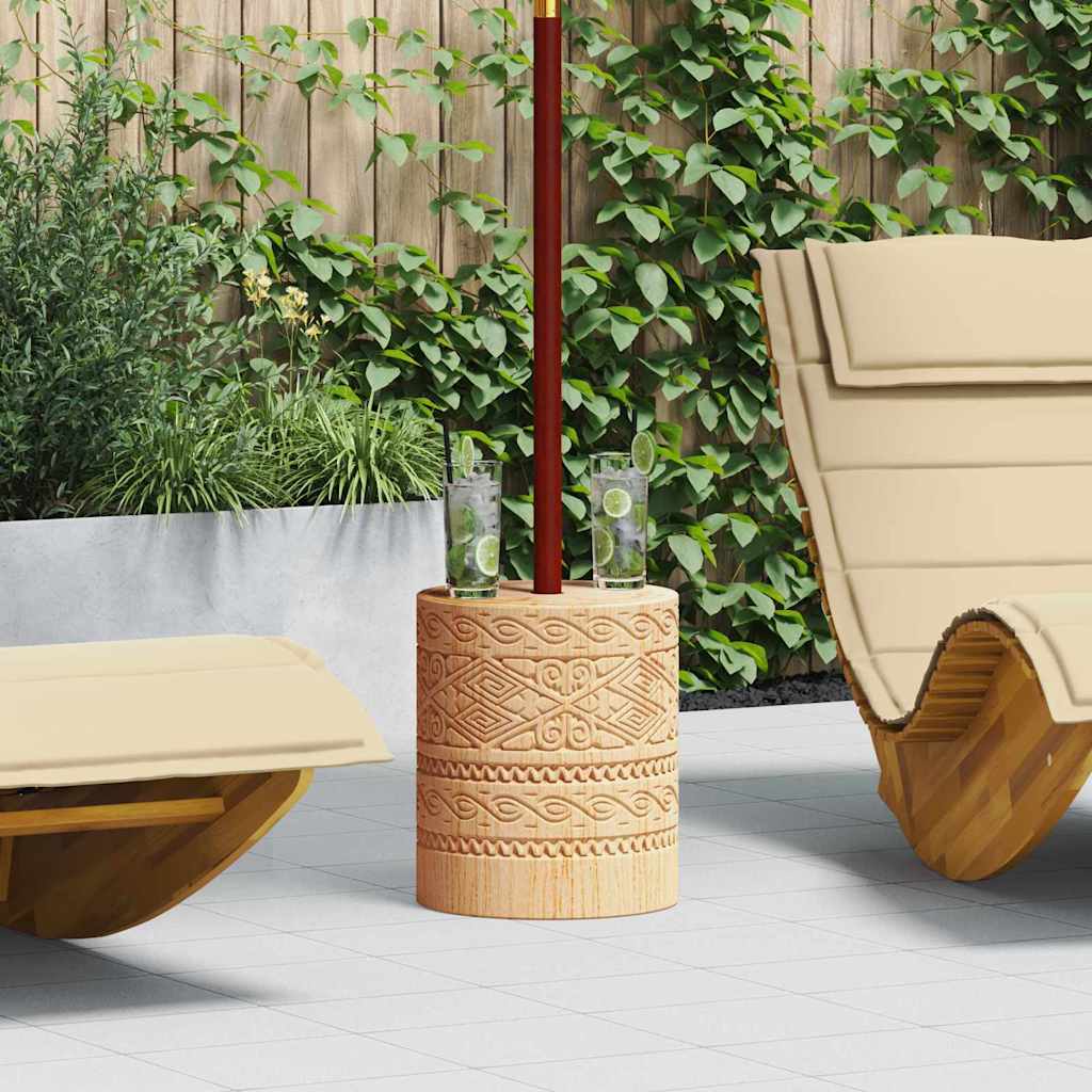 Parasol Base Natural Ø34 x 40 cm Solid Wood