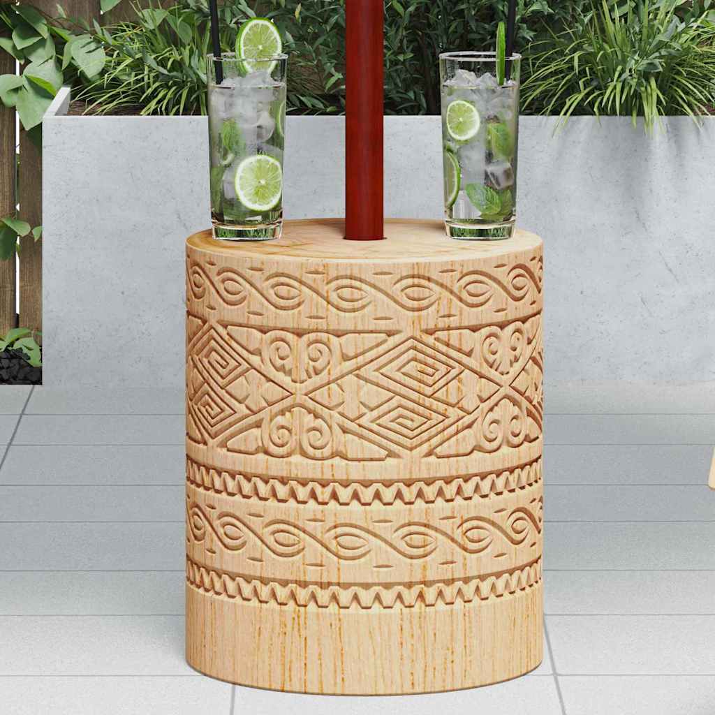 Parasol Base Natural Ø34 x 40 cm Solid Wood