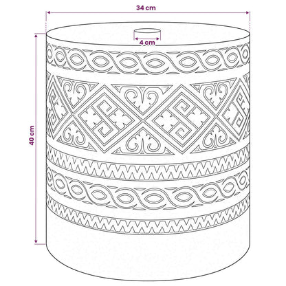 Parasol Base 23 kg White Washed Solid Wood Cylindrical