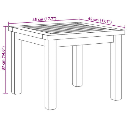 Coffee Table Brown 17.72 x 17.72 x 14.17 in Solid Teak Wood