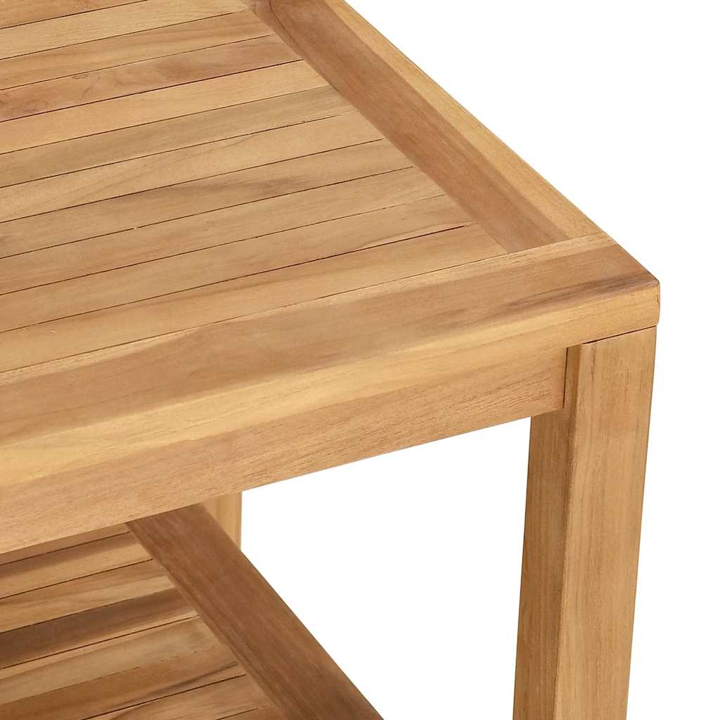 Coffee Table Brown 17.7" x 17.7" x 17.7" Solid teak wood