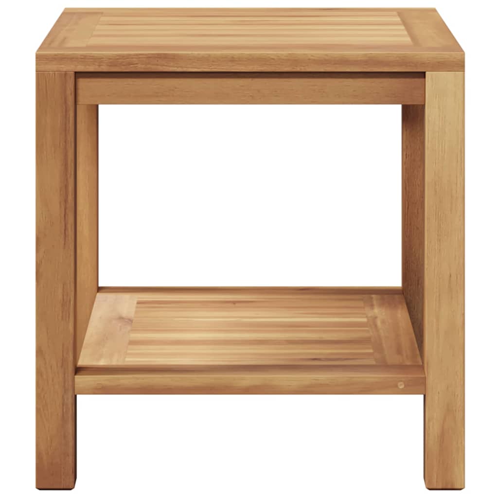 Coffee Table Brown 17.7" x 17.7" x 17.7" Solid teak wood