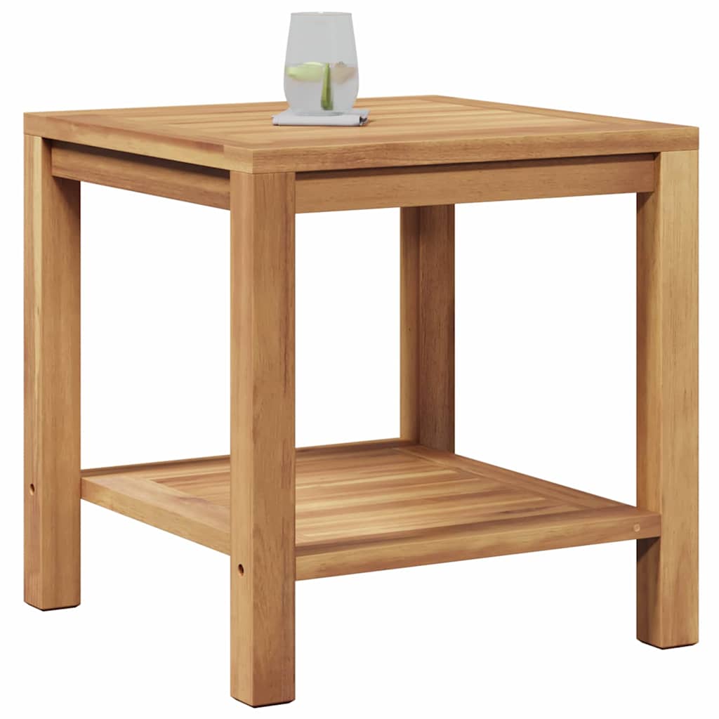 Coffee Table Brown 17.7" x 17.7" x 17.7" Solid teak wood