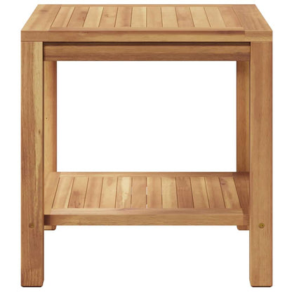 Coffee Table Brown 17.7" x 17.7" x 17.7" Solid teak wood