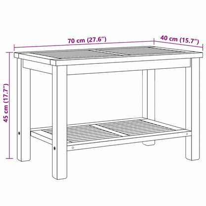 Coffee Table Brown 70 x 40 x 45 cm Solid teak wood