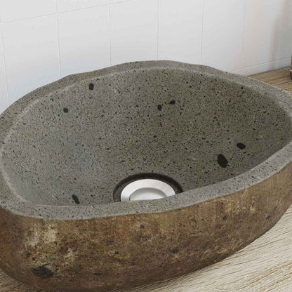 Basin Light grey (30-37) x (25-30) x 12 cm River stone