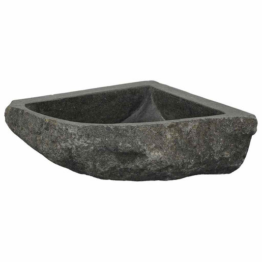 Wall Hung Corner Basin Grey (30-37) x (30-37) x 12 cm