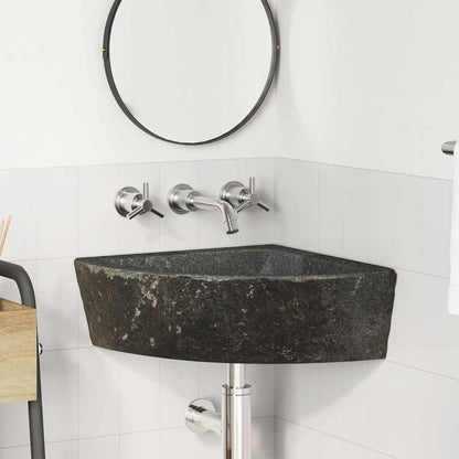 Wall Hung Corner Basin Grey (38-45) x (38-45) x 12 cm