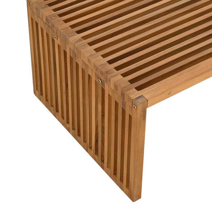 Garden Side Table Brown 90 x 50 x 36 cm Solid Teak Wood